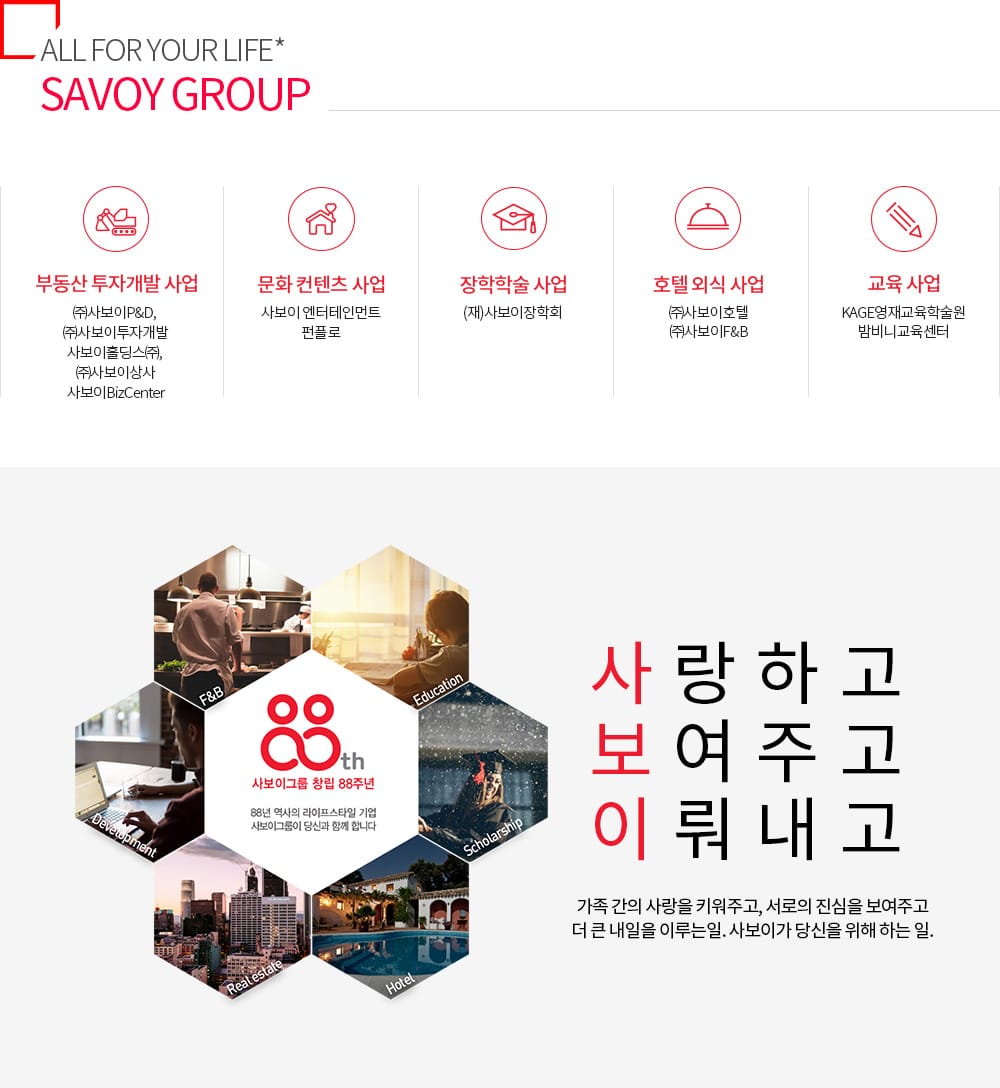 사보이시티 브랜드 소개